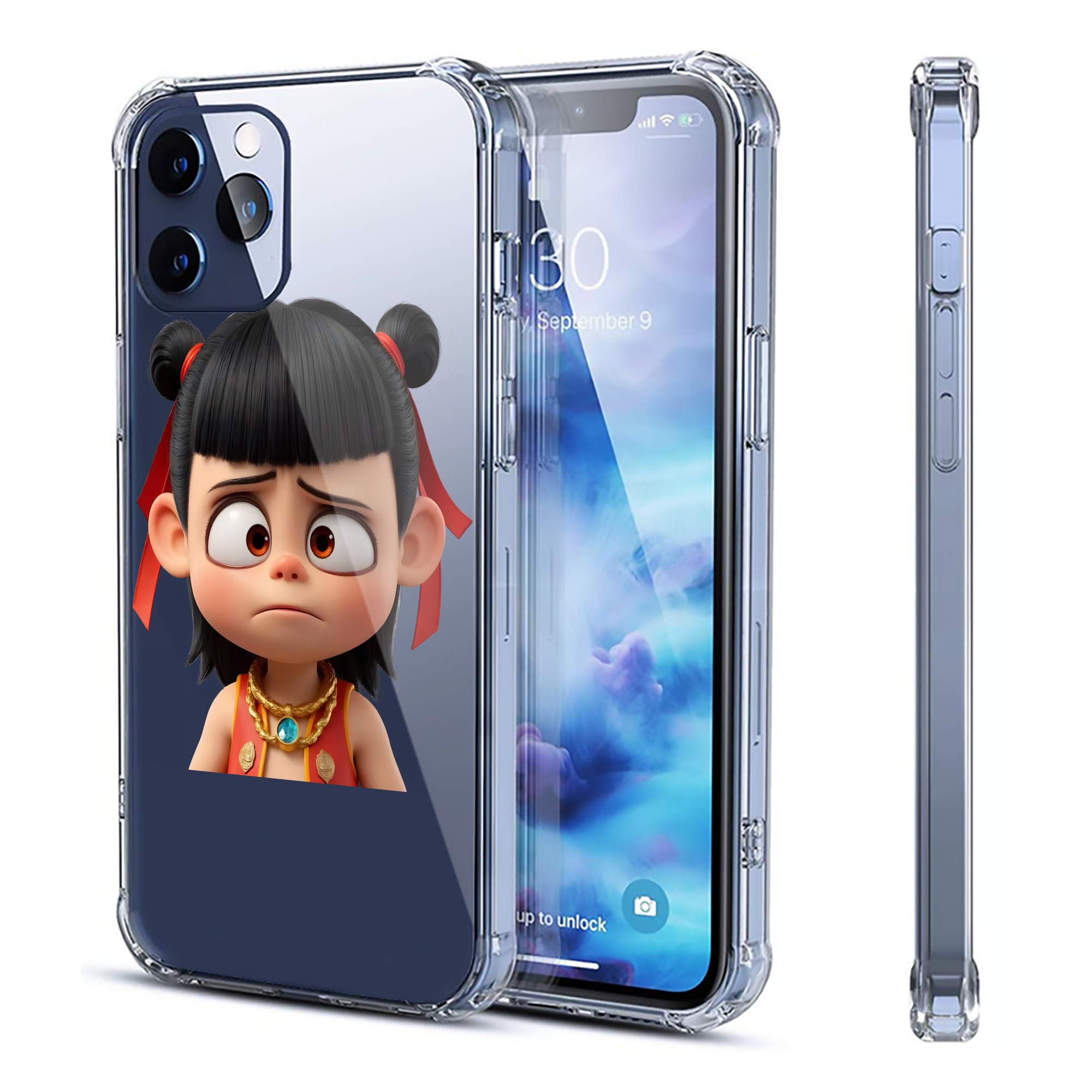（画像用） Ne Zha 2 ナタ 魔童の大暴れ 【iPhone 12シリーズ対応】透明スマホケース（クリアソフトケース）